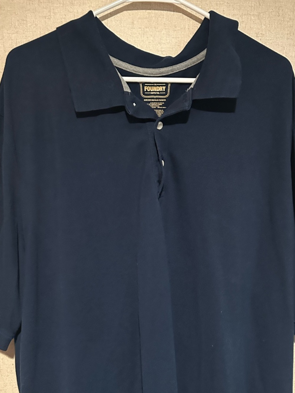 Lot of 3 Foundry 3XLT Big & Tall Navy Blue Red Short Sleeve Polo Shirts - Picture 4 of 12